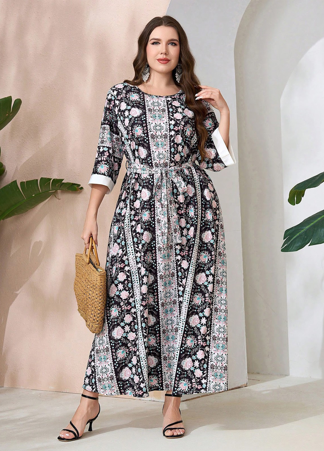 Комбінована кежуал сукня SHEIN з квітковим принтом