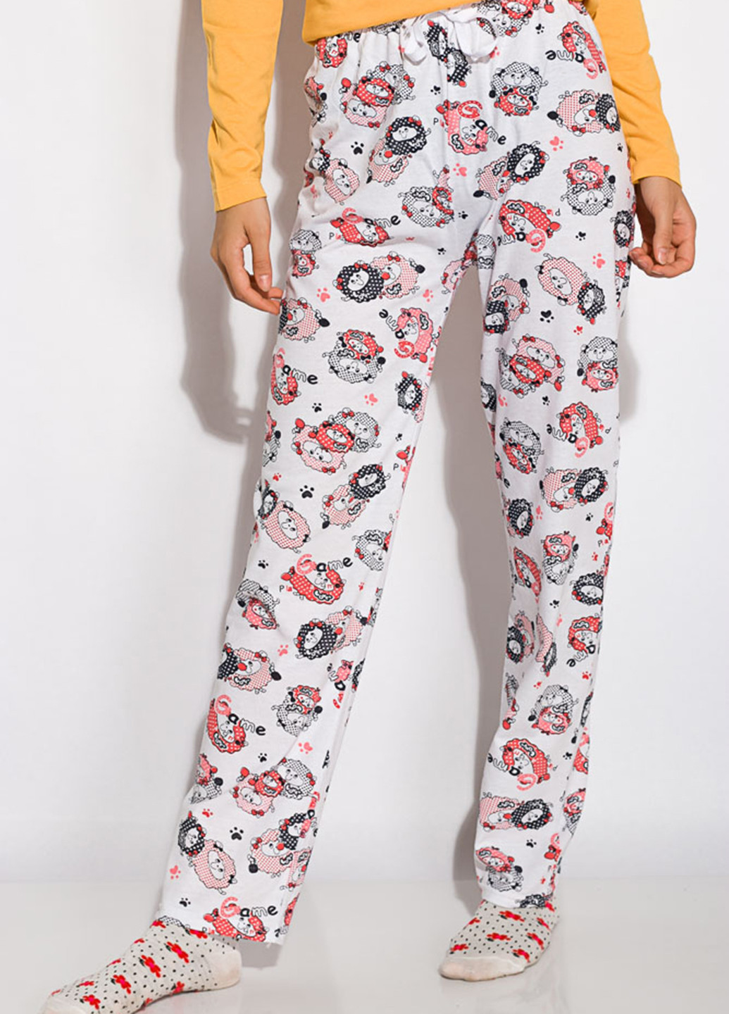 Помаранчева всесезон пижама (лонгслив, брюки) лонгслив + брюки Time of Style