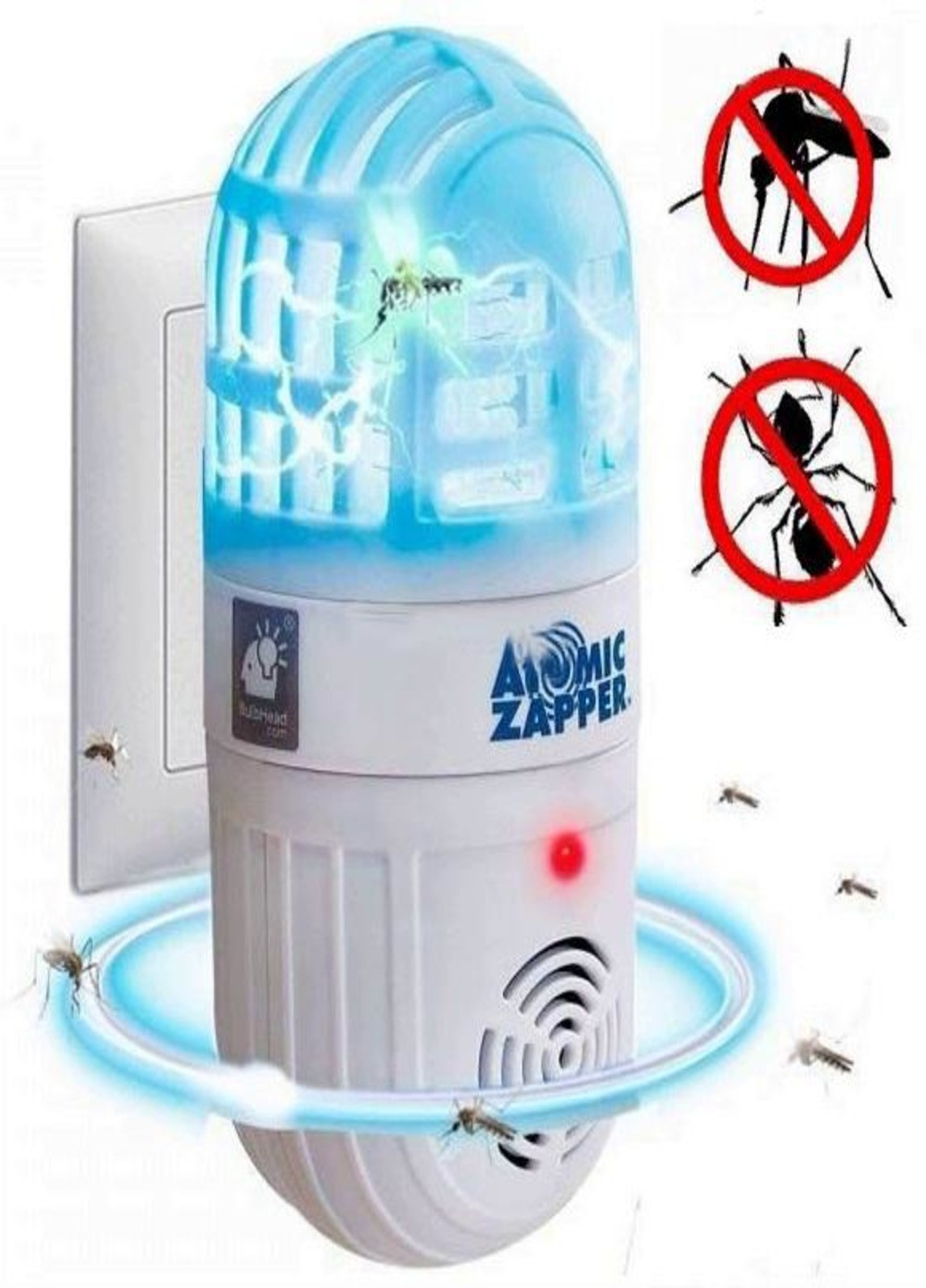 Антимоскітна пастка лампа знищує комах і комарів в розетку аtomic (6532674-В) Francesco Marconi (230586661)