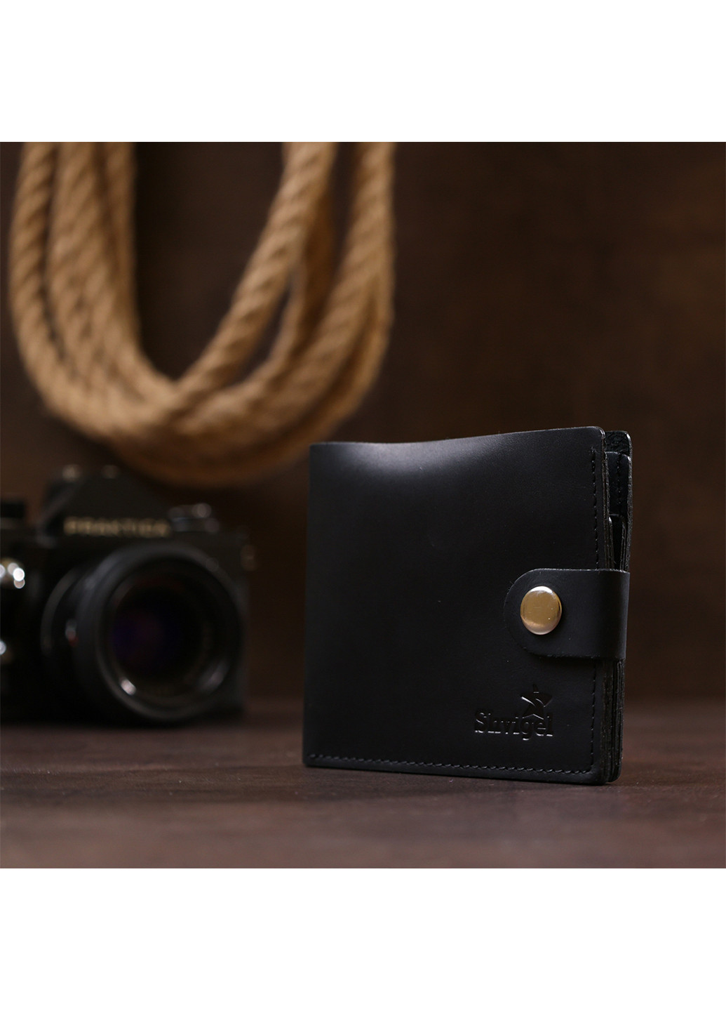 Мужское кожаное портмоне 11х9х1 см Shvigel (253491000)