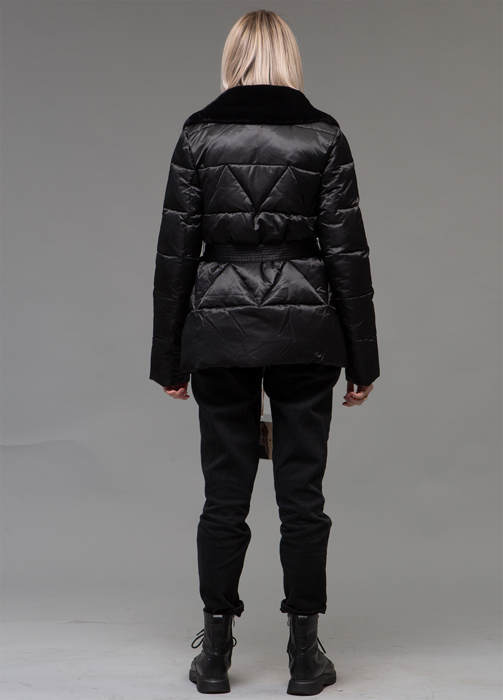 Черный зимний Пуховик ZLLY