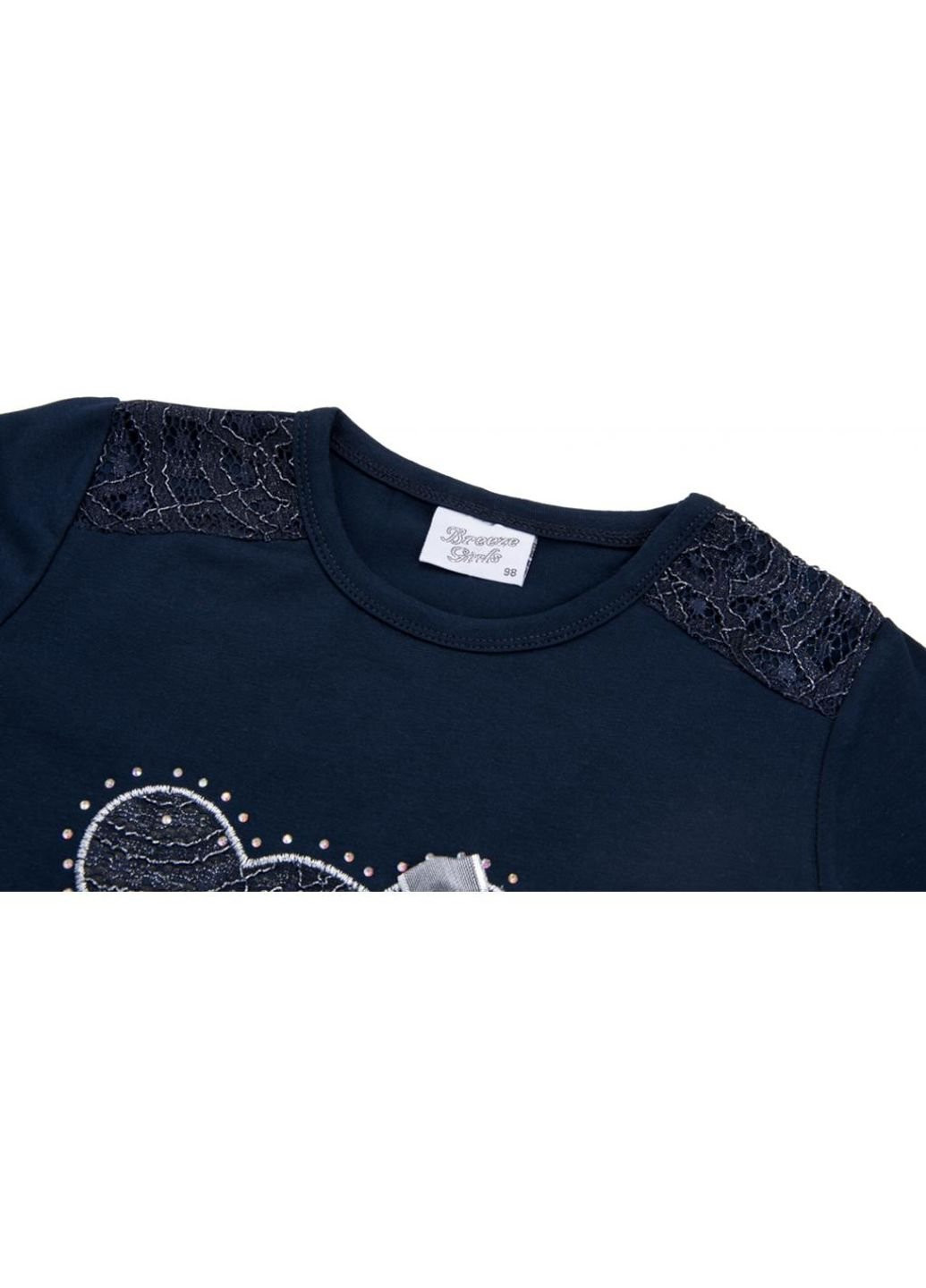 Кофта з мереживним ведмедиком (8548-98G-blue) Breeze (251313006)