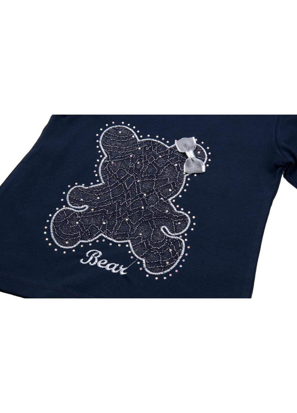 Кофта з мереживним ведмедиком (8548-98G-blue) Breeze (251313006)