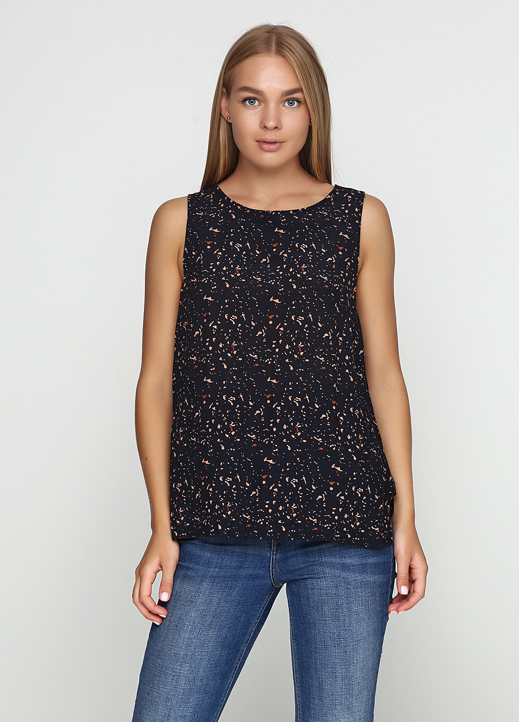 Тёмно-синяя блуза Selected