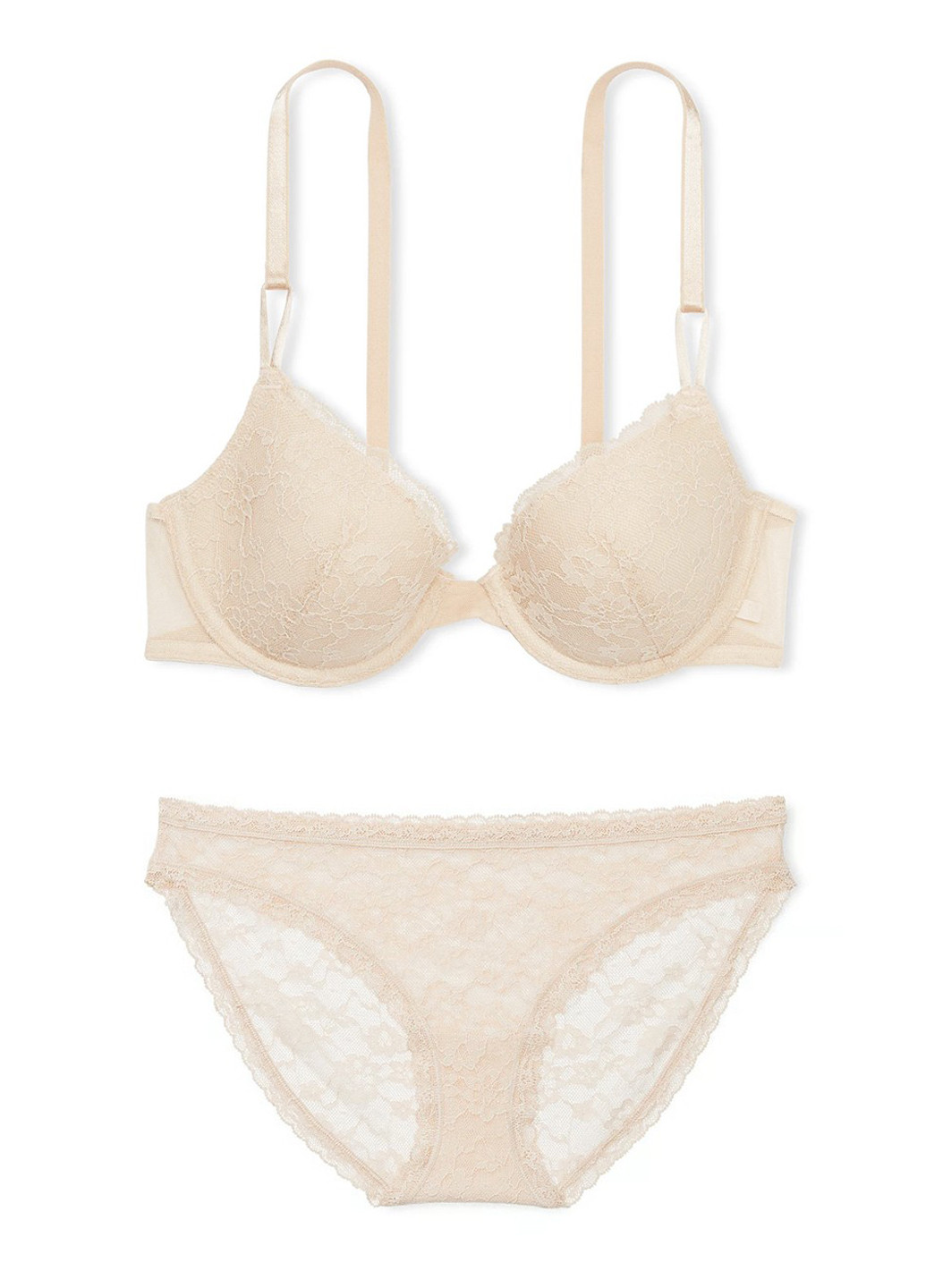 Бежевий демісезонний комплект (бюстгальтер, трусики) Victoria's Secret