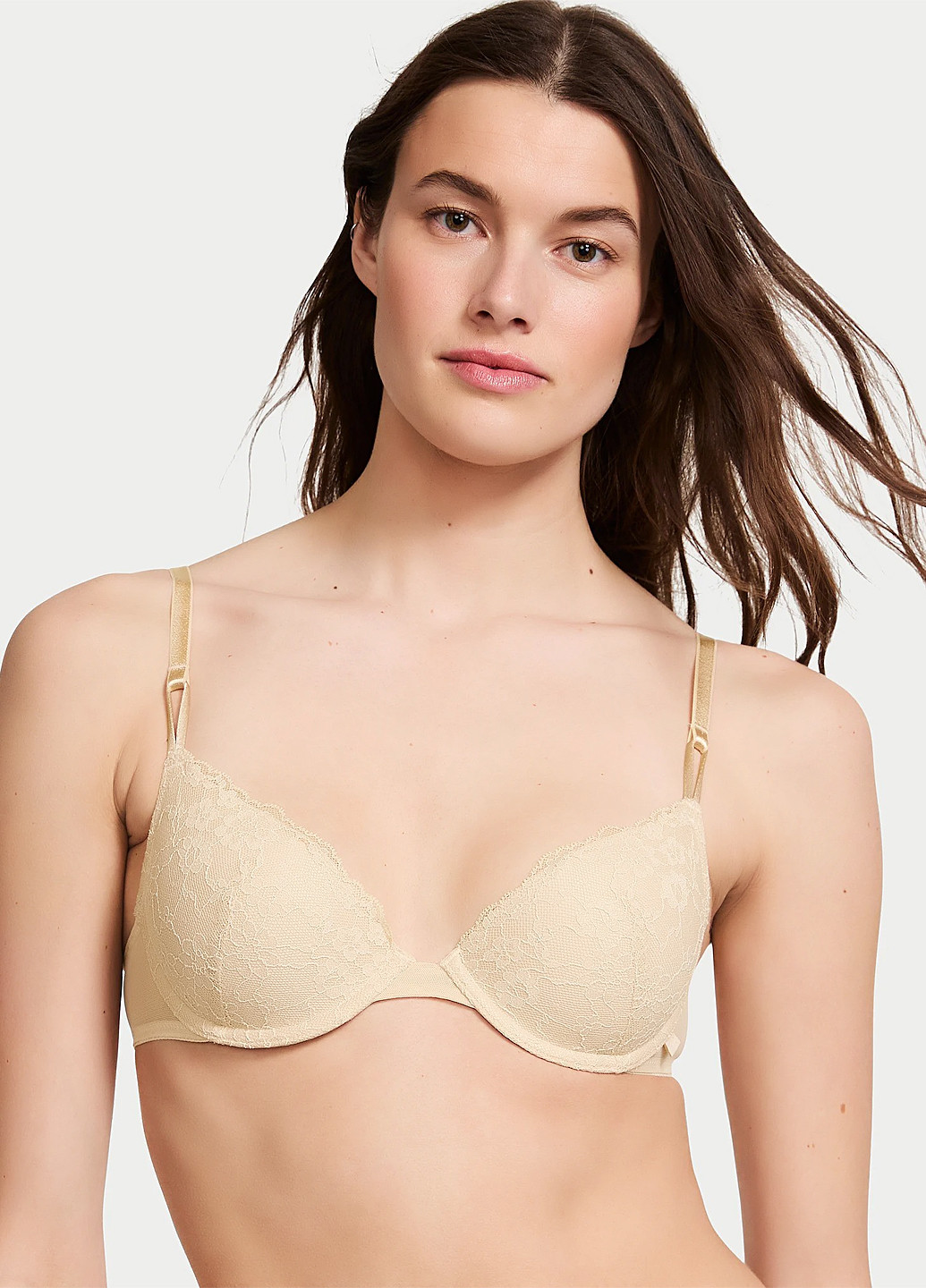 Бежевий демісезонний комплект (бюстгальтер, трусики) Victoria's Secret