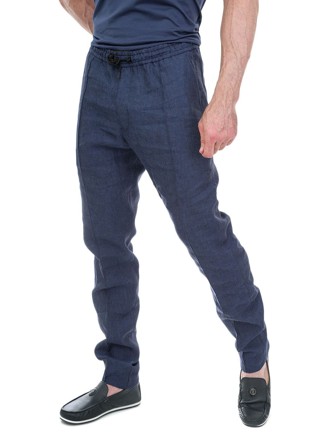 Синие летние брюки Emporio Armani