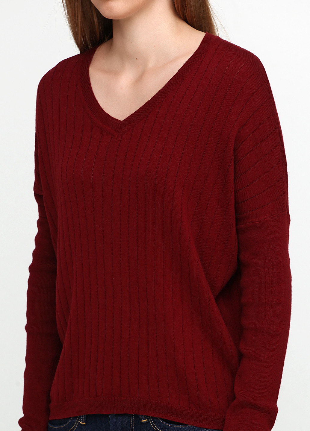 Бордовый демисезонный пуловер пуловер Pepe Jeans