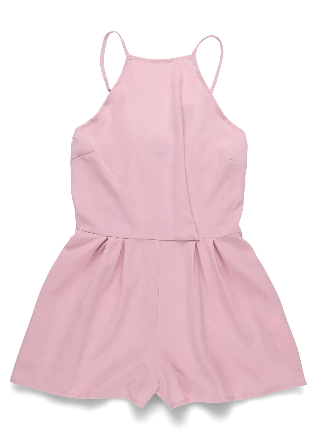 Платье Missguided комбинезон-шорты однотонный светло-розовый кэжуал полиэстер