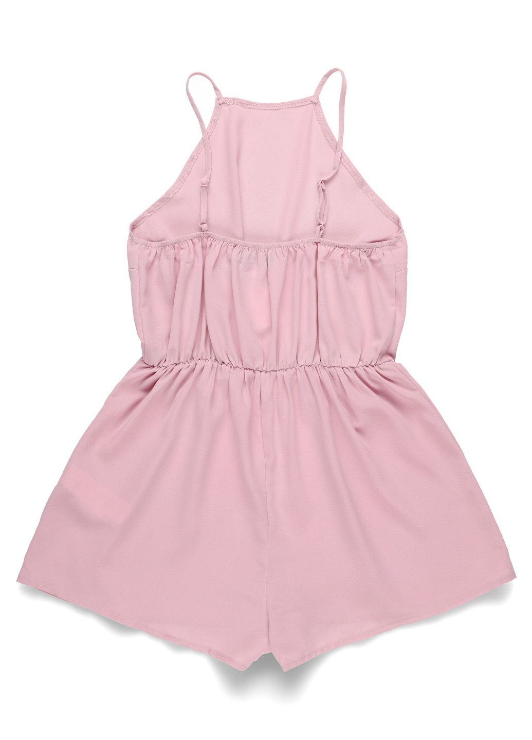 Платье Missguided комбинезон-шорты однотонный светло-розовый кэжуал полиэстер