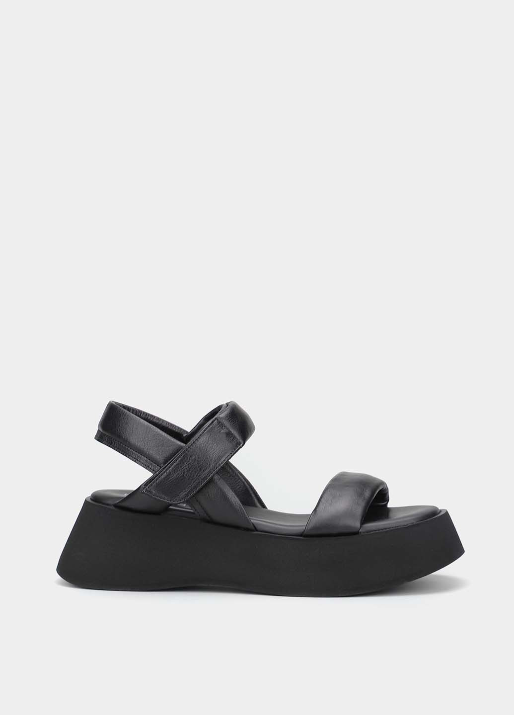 Черные босоножки Braska на липучке