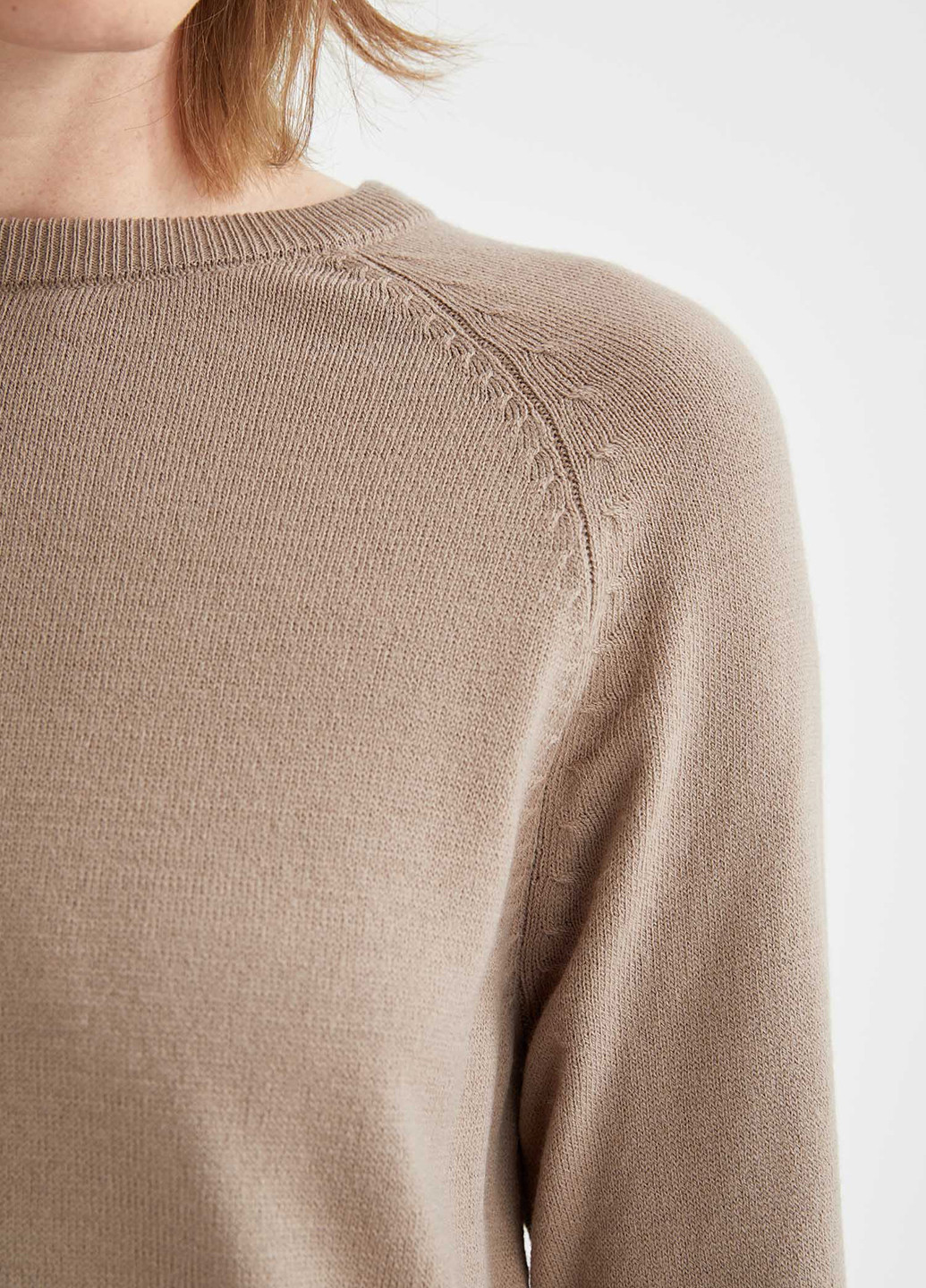 Сіро-бежевий демісезонний свитер джемпер DeFacto