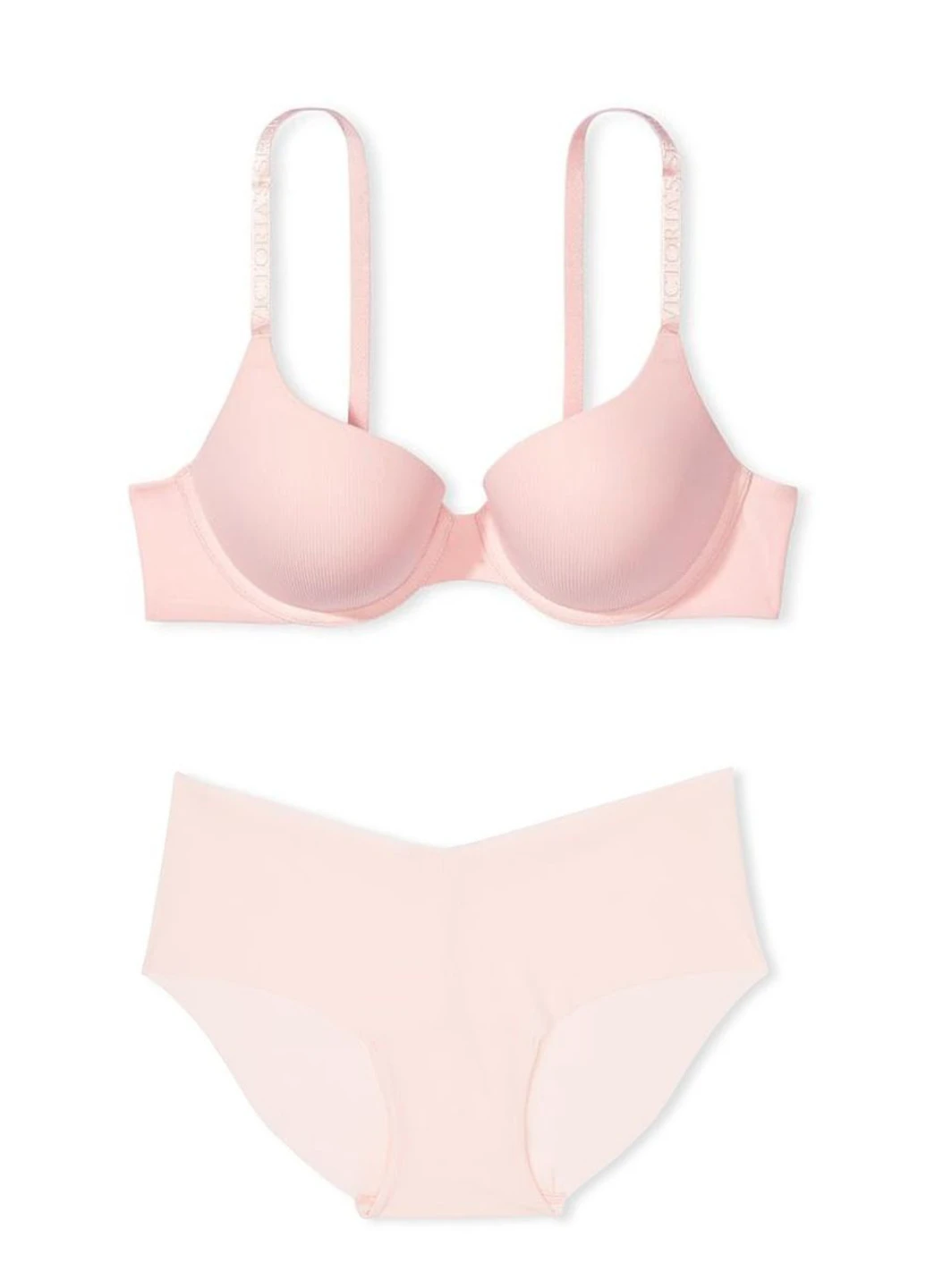 Светло-розовый демисезонный комплект (бюстгальтер, трусики) Victoria's Secret