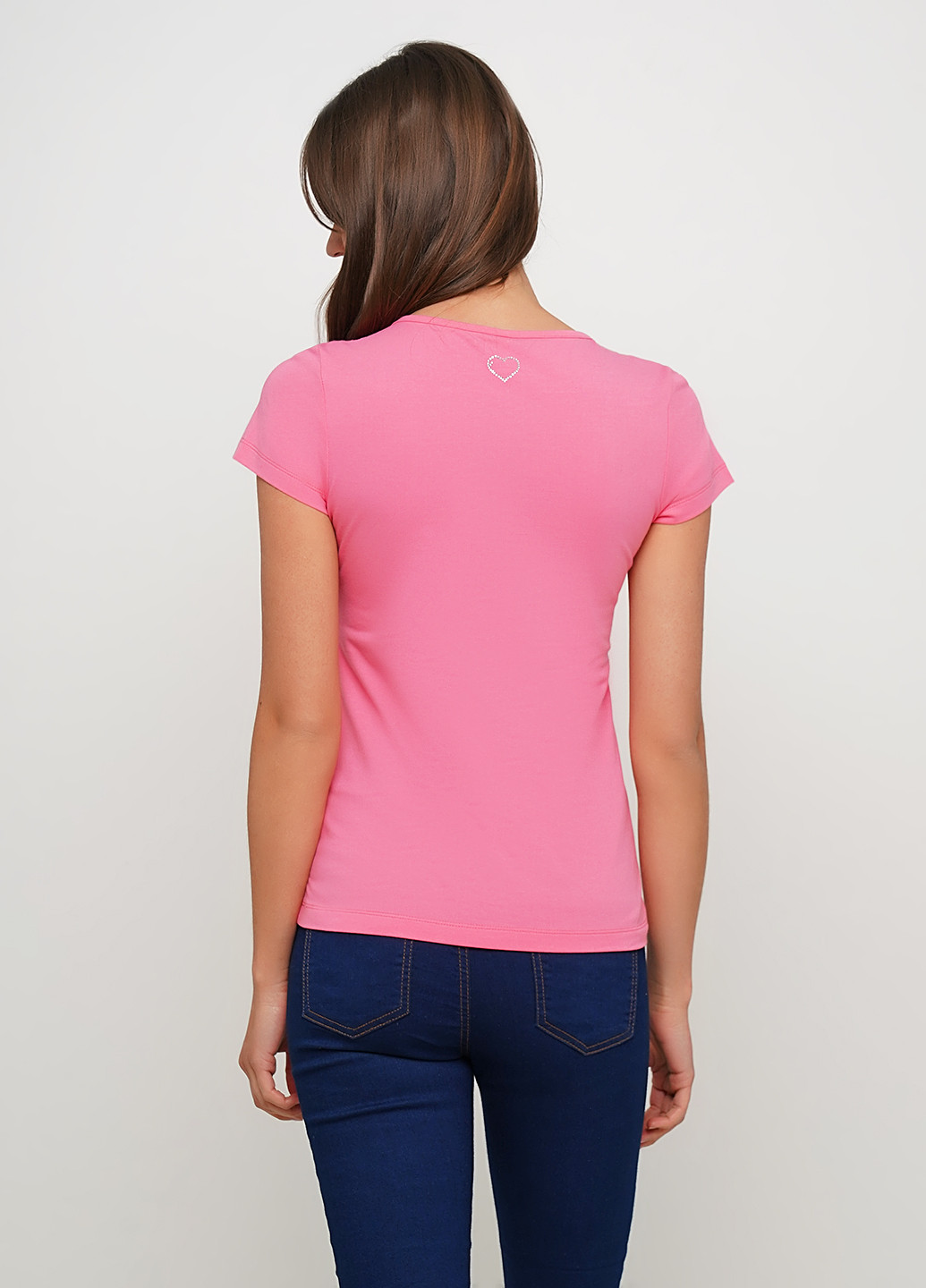 Розовая летняя футболка Vidoli