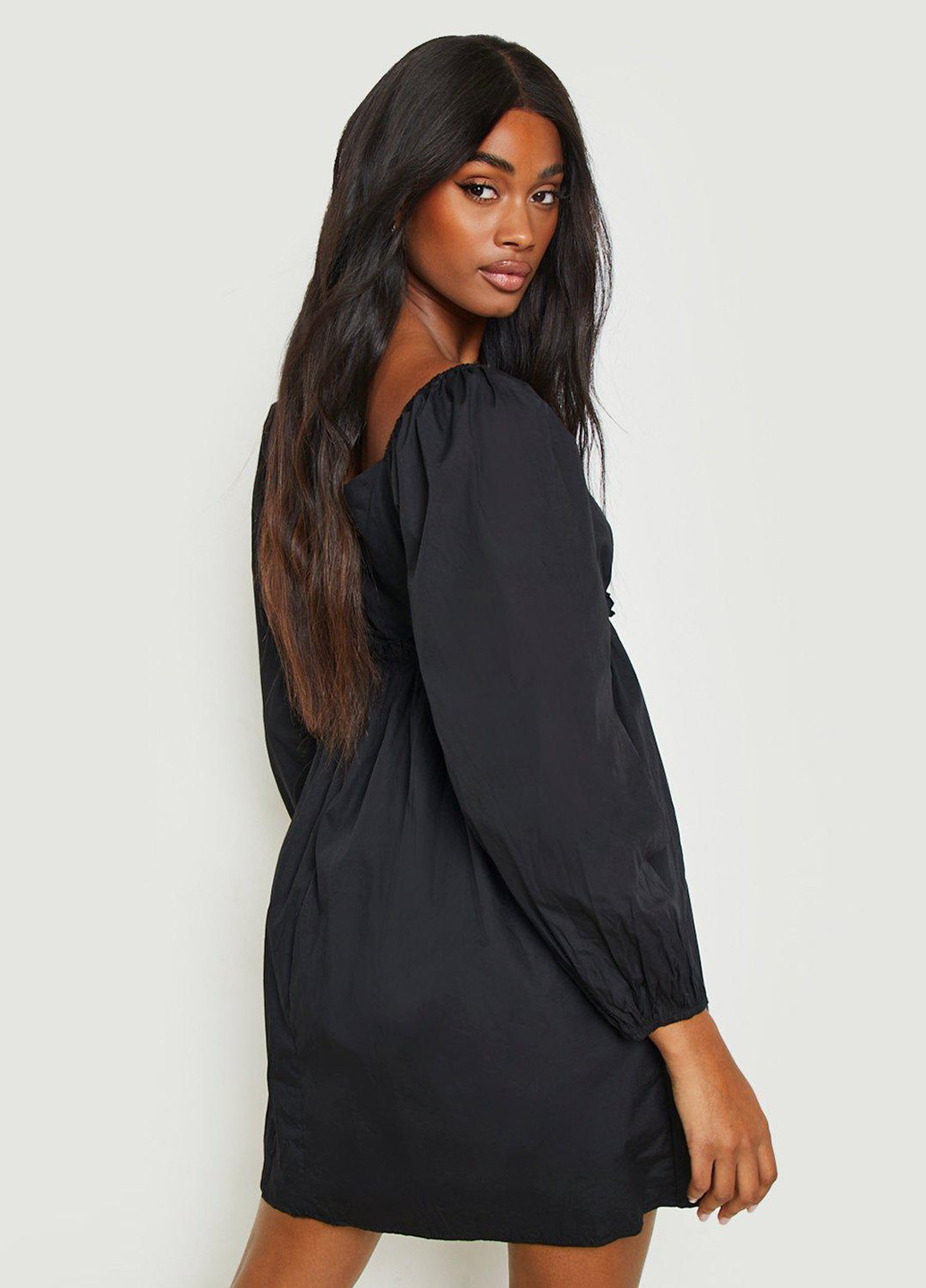 Чорна кежуал сукня в стилі армпір Brave Soul однотонна