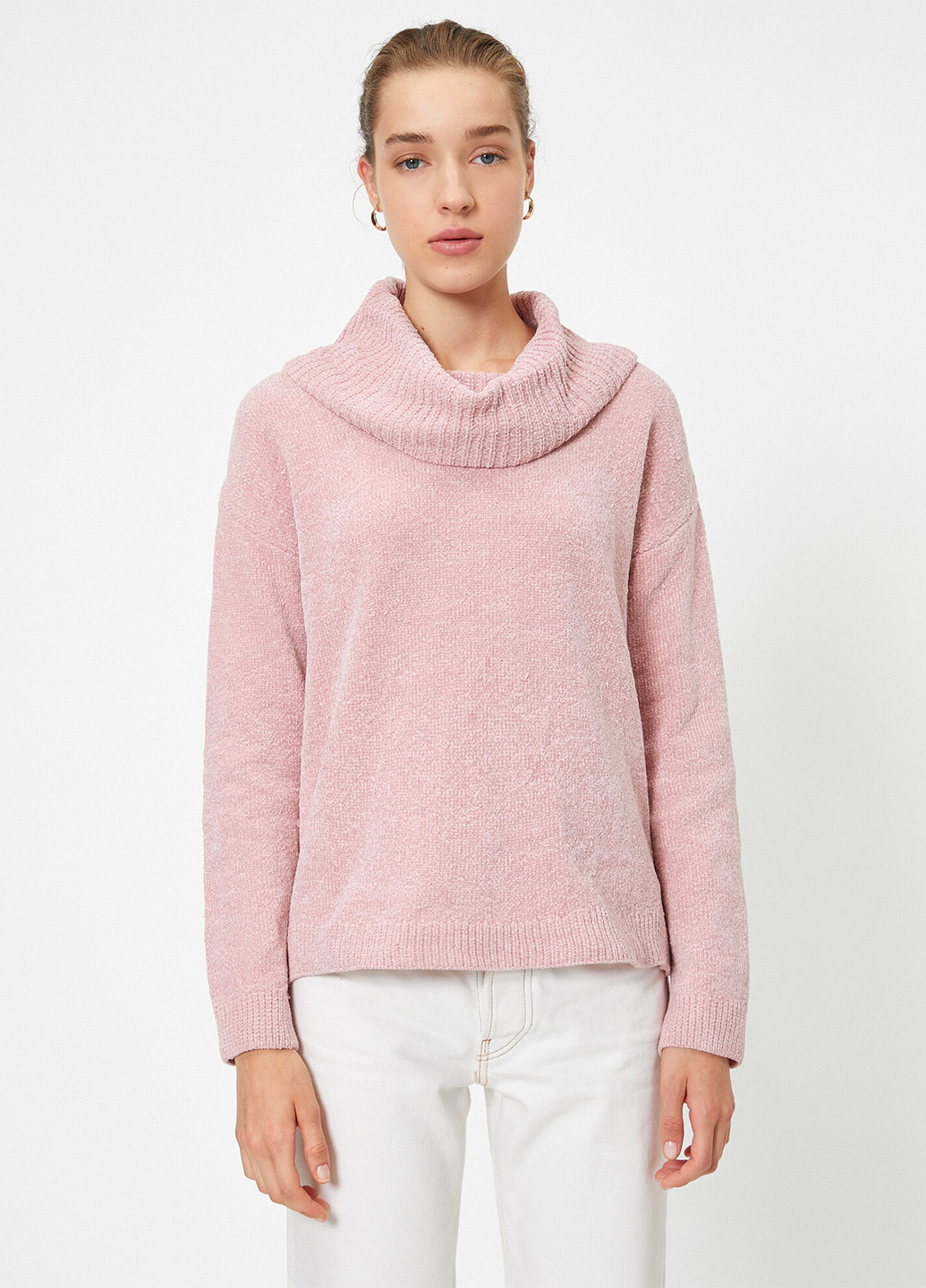 Розовый зимний свитер KOTON
