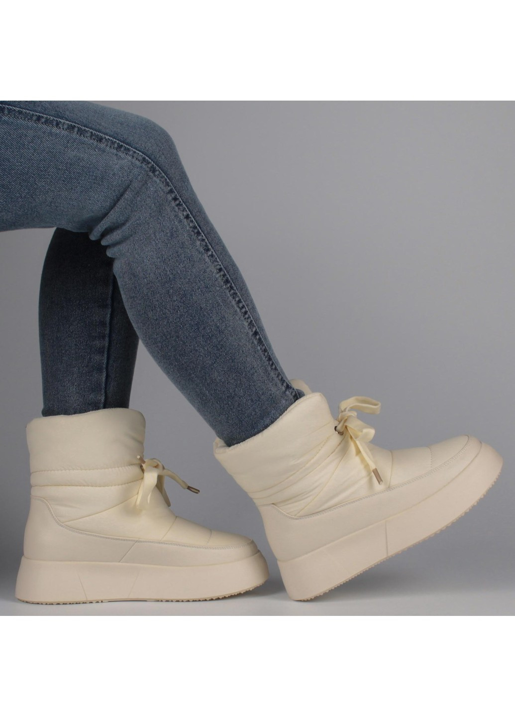 Зимние женские ботинки на платформе 198506 Meglias тканевые