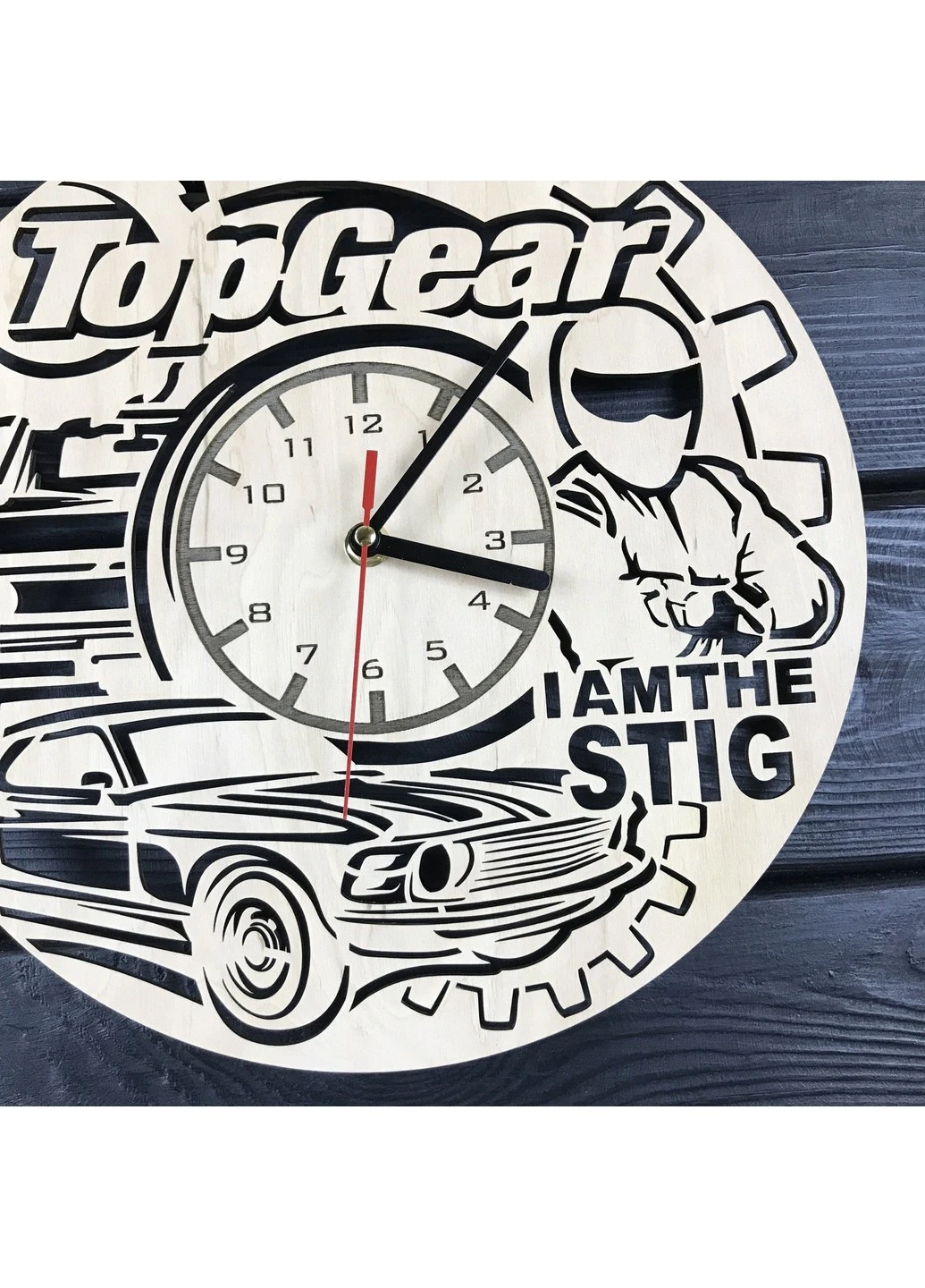 Концептуальний настінний годинник з дерева «Top Gear» 7Arts (253566303)