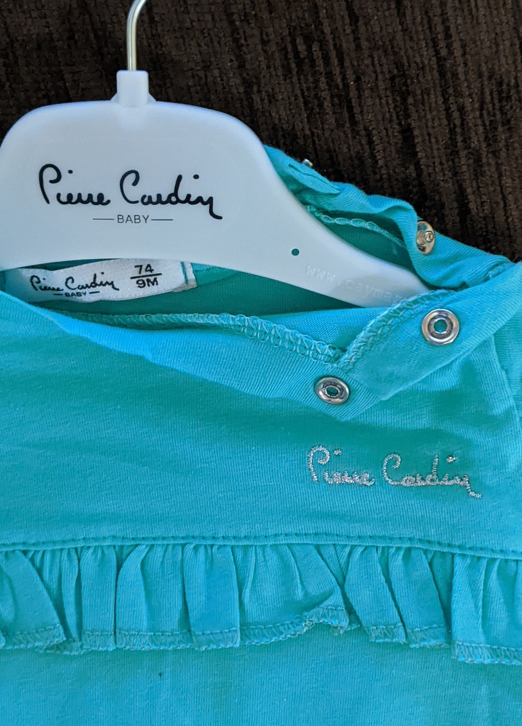 М'ятний демісезонний костюм для дівчинки з джинсами та блузкою брючний Pierre Cardin