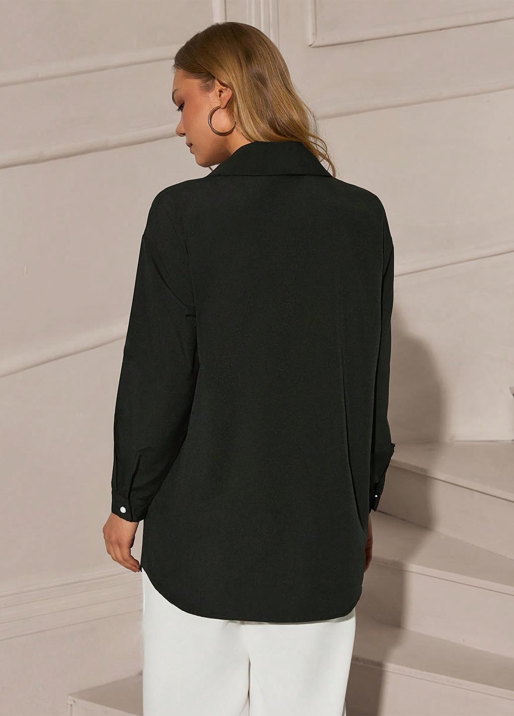 Чёрная блуза SHEIN