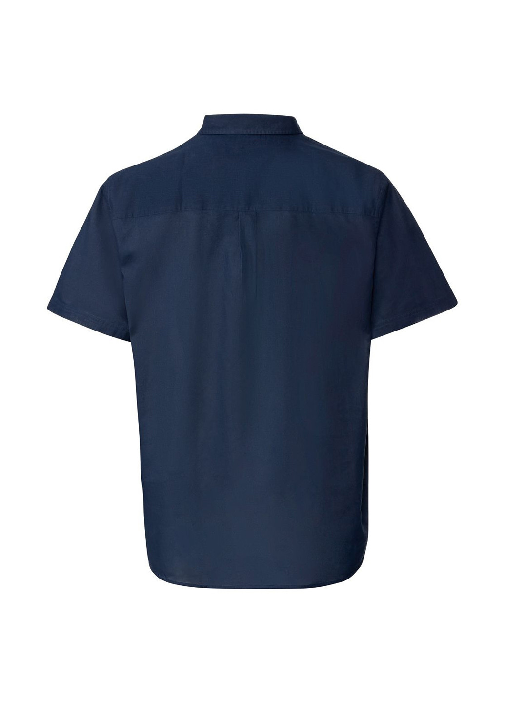 Темно-синяя кэжуал, классическая рубашка однотонная Livergy