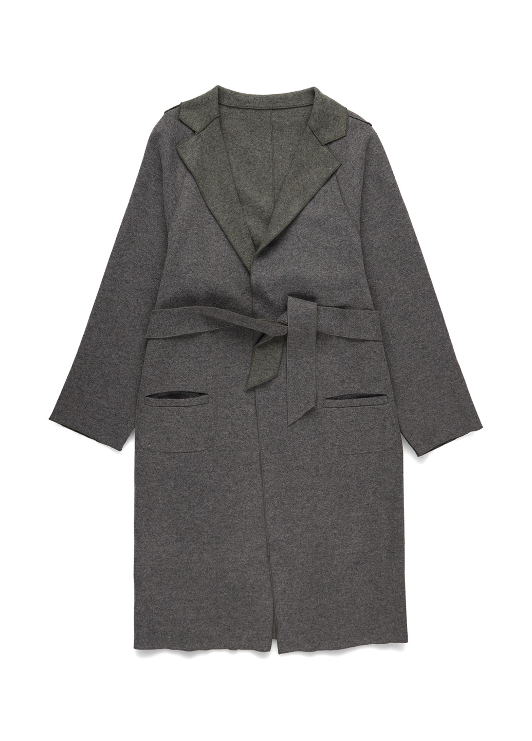 Сіро-зелене демісезонне Пальто Vila