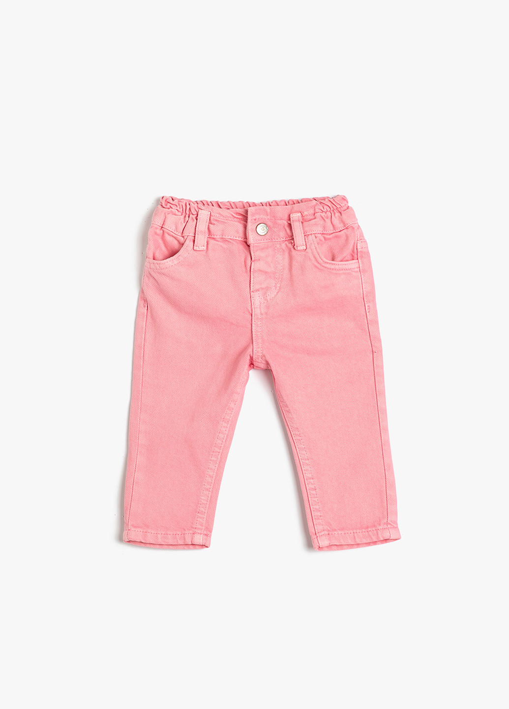 Розовые джинсовые демисезонные прямые брюки KOTON