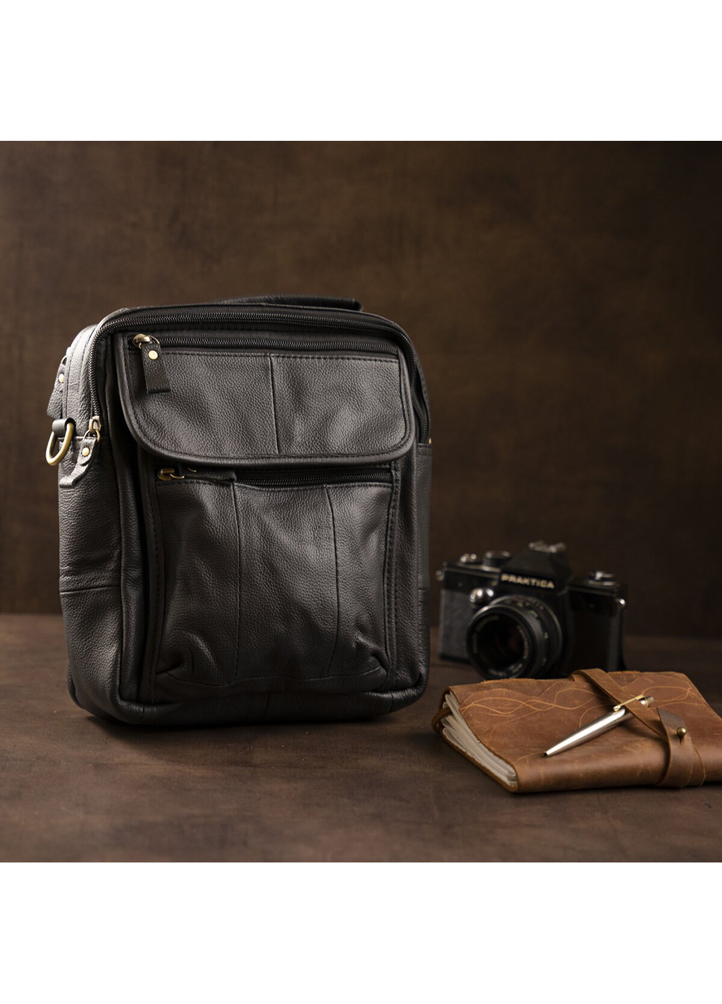 Мужская кожаная сумка 22х24,5х9 см Vintage (252133293)