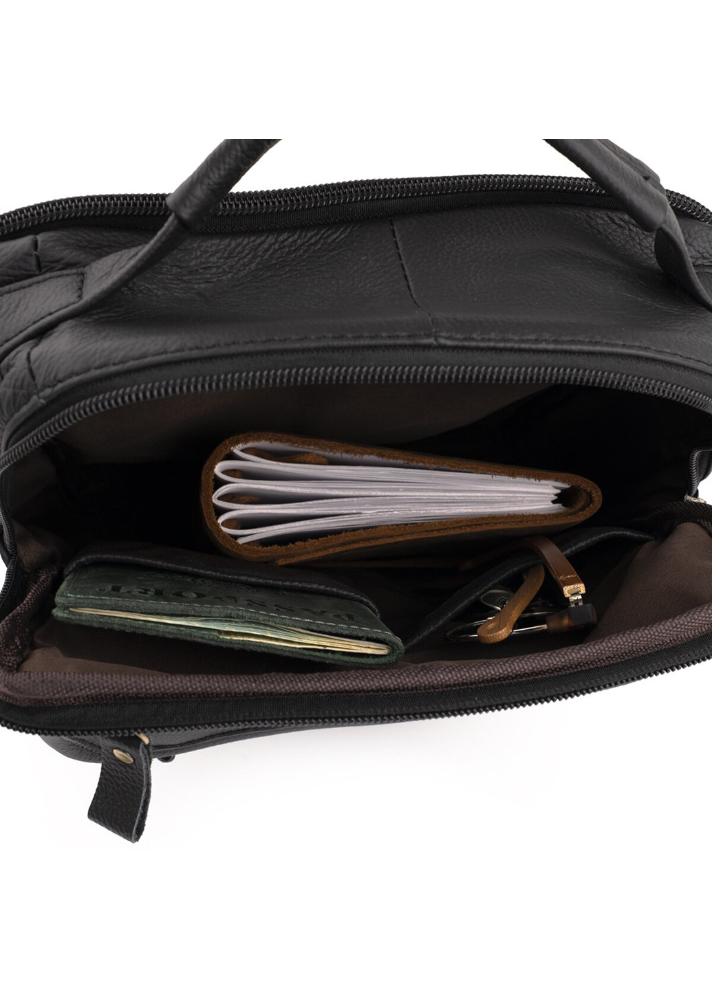 Мужская кожаная сумка 22х24,5х9 см Vintage (252133293)