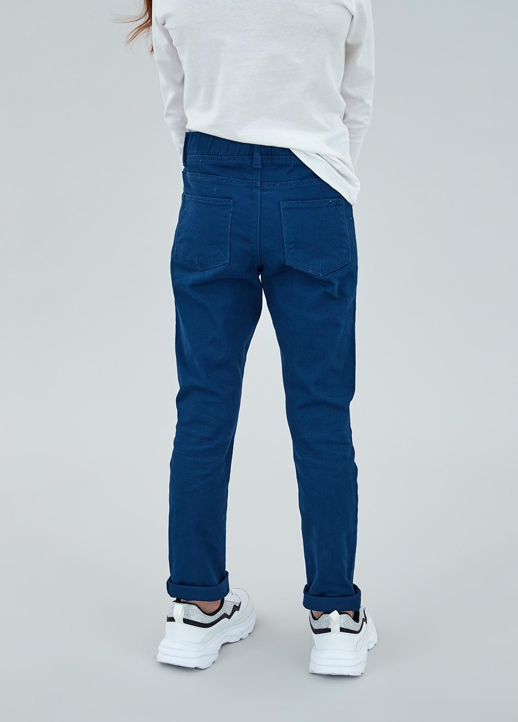 Синие кэжуал демисезонные зауженные брюки Piazza Italia