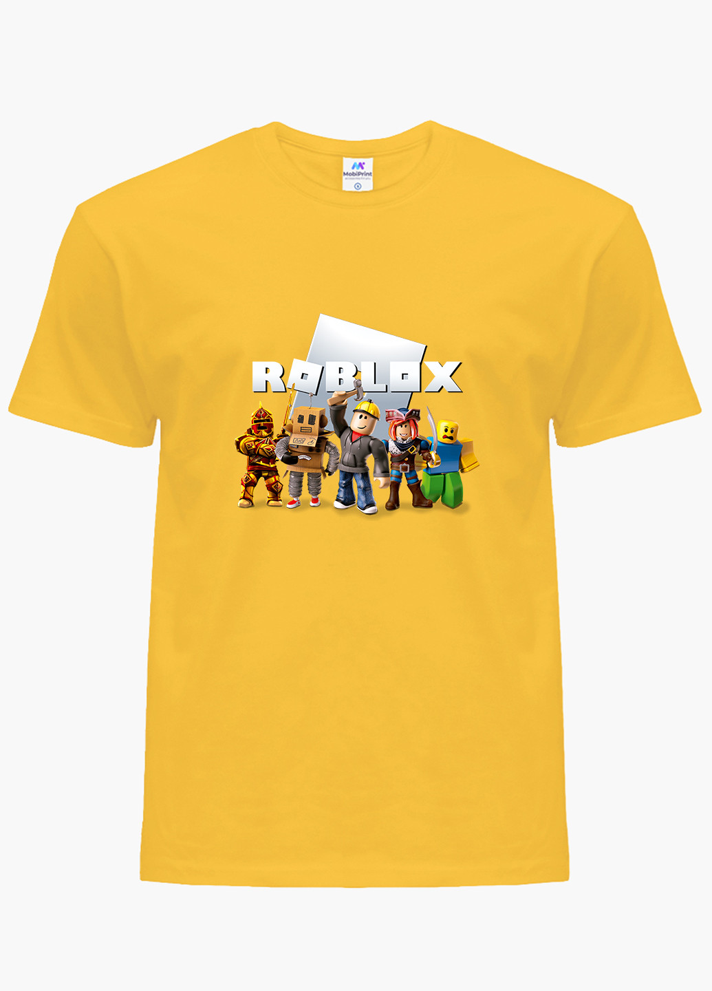 Желтая демисезонная футболка детская роблокс (roblox)(9224-1219) MobiPrint