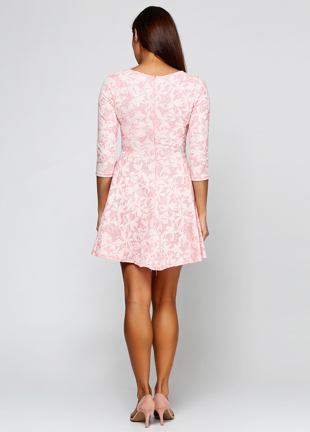 Светло-розовое кэжуал платье Francesca's с цветочным принтом