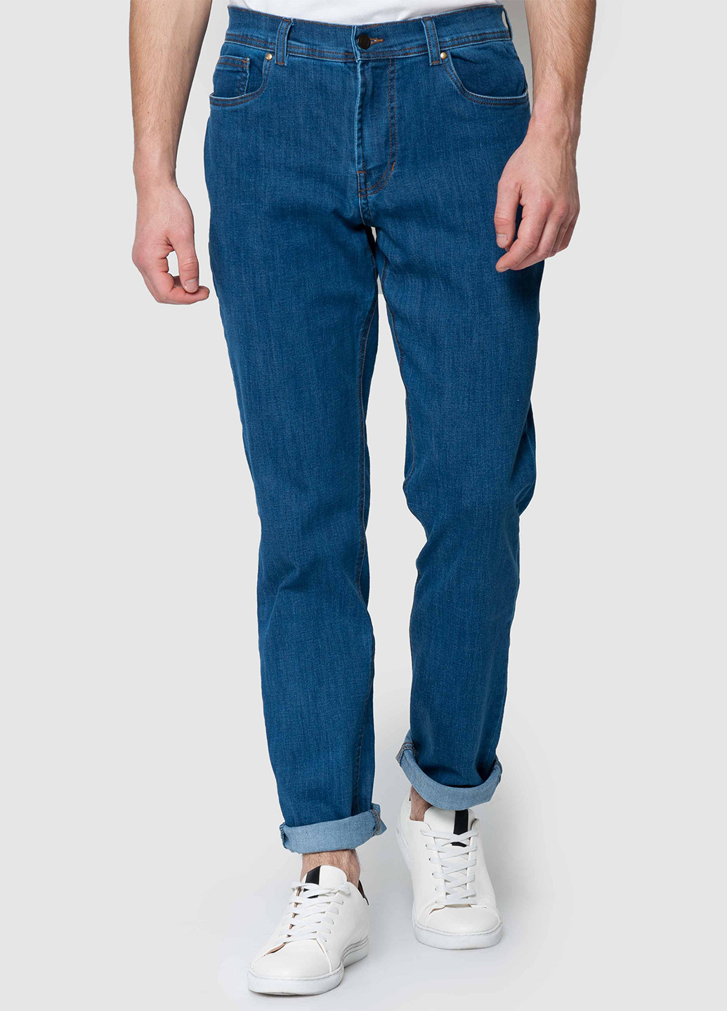 Синие демисезонные прямые джинсы Arber