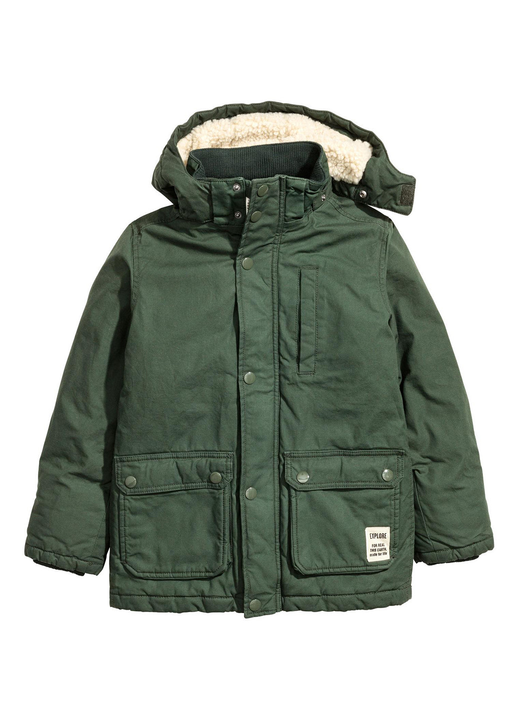 Темно-зелена зимня куртка H&M