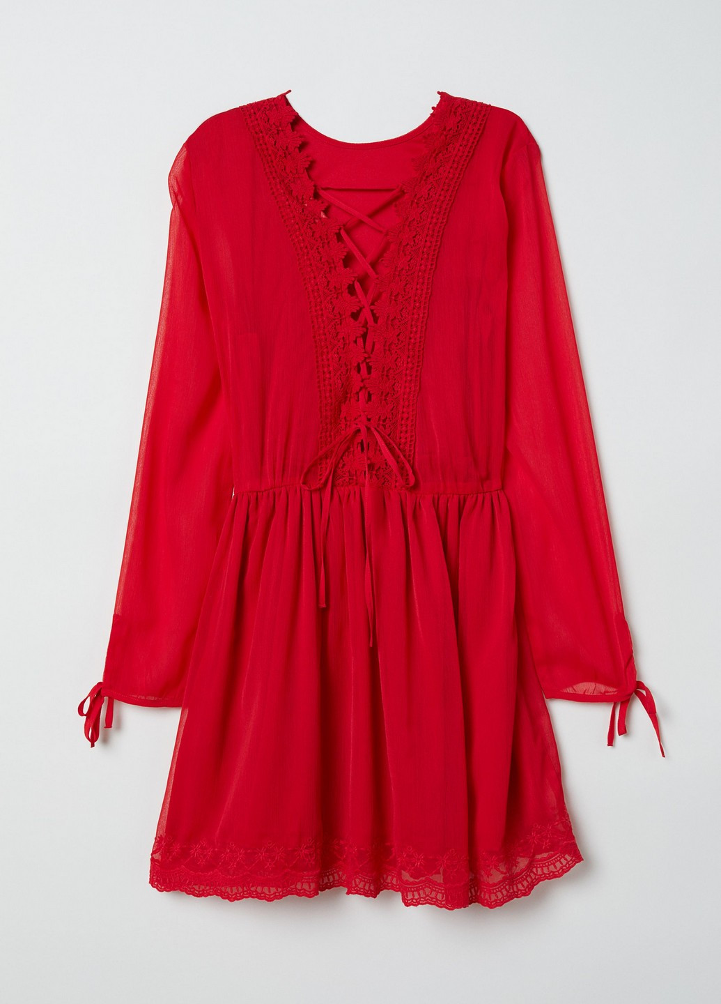 Красное деловое платье H&M