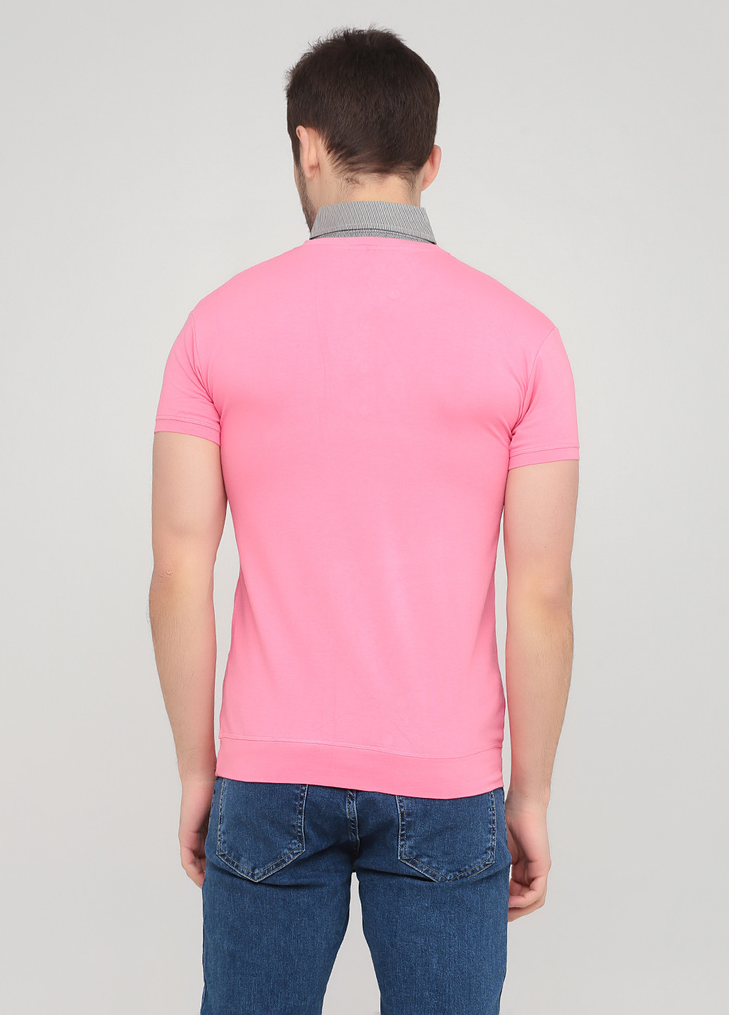 Розовая футболка-поло для мужчин Baydo однотонная