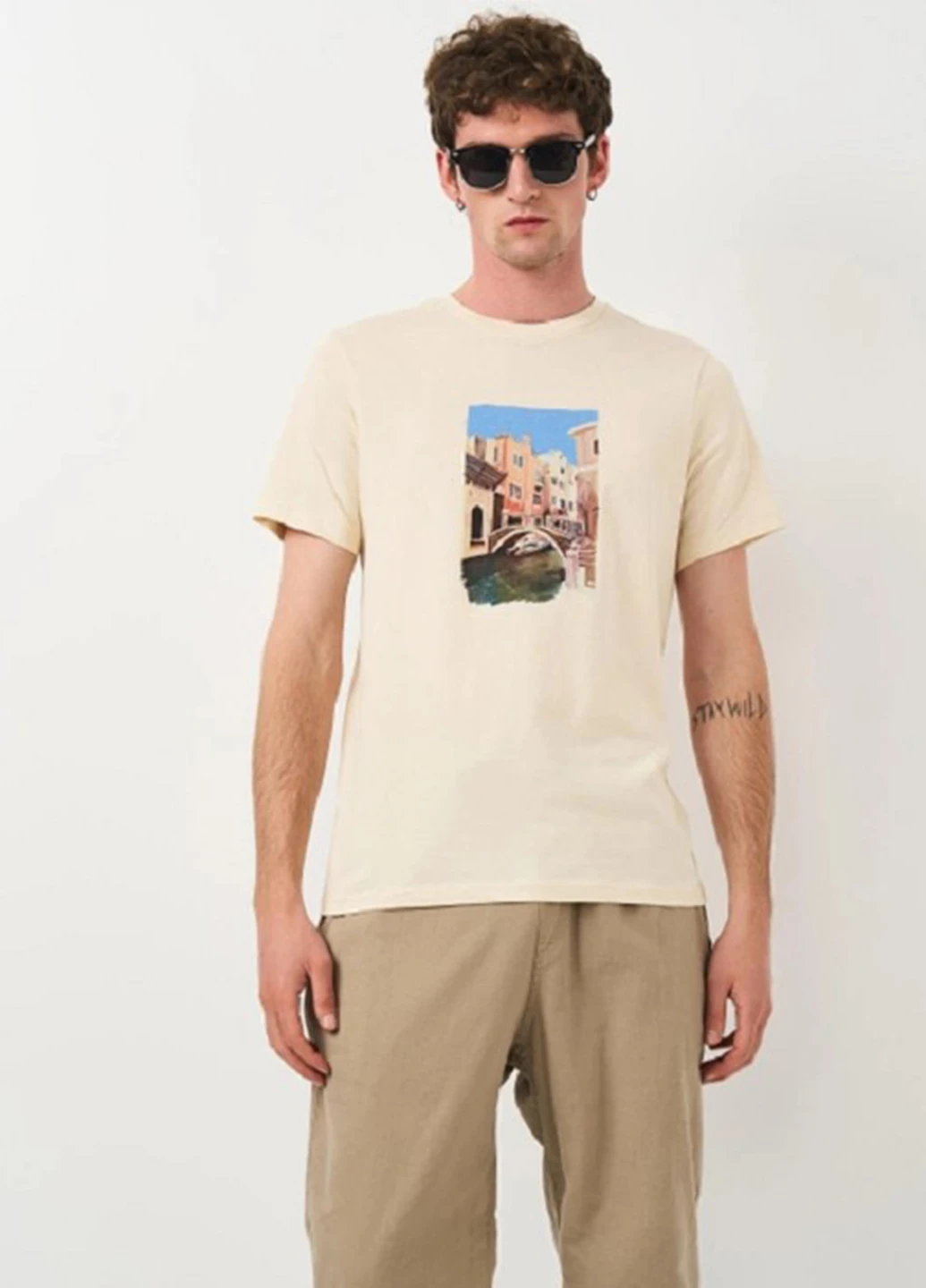 Світло-бежева футболка H&M
