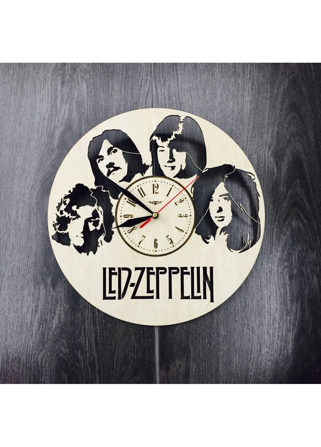 Арт-часы настенные деревянные круглые «Led Zeppelin» 7Arts (253566559)