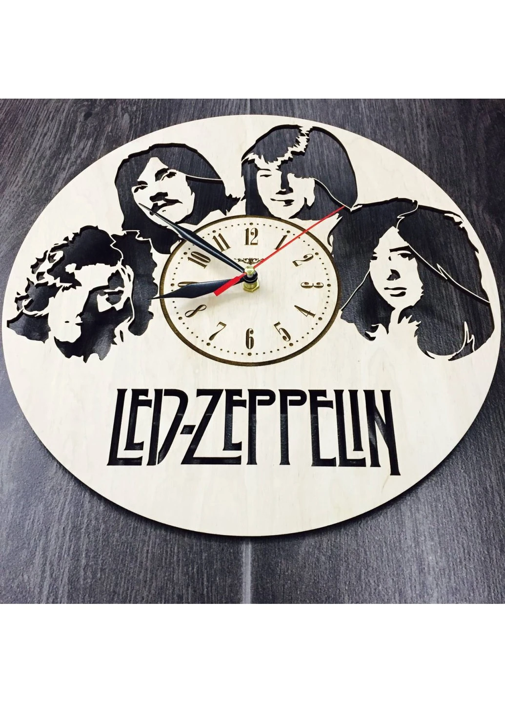 Арт-часы настенные деревянные круглые «Led Zeppelin» 7Arts (253566559)