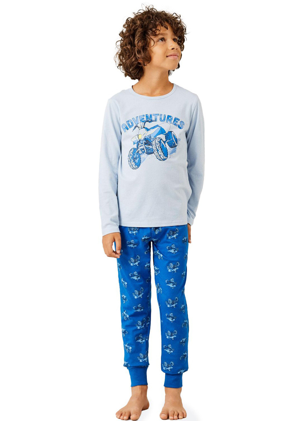 Голубая всесезон пижама (лонгслив, брюки) лонгслив + брюки Name it