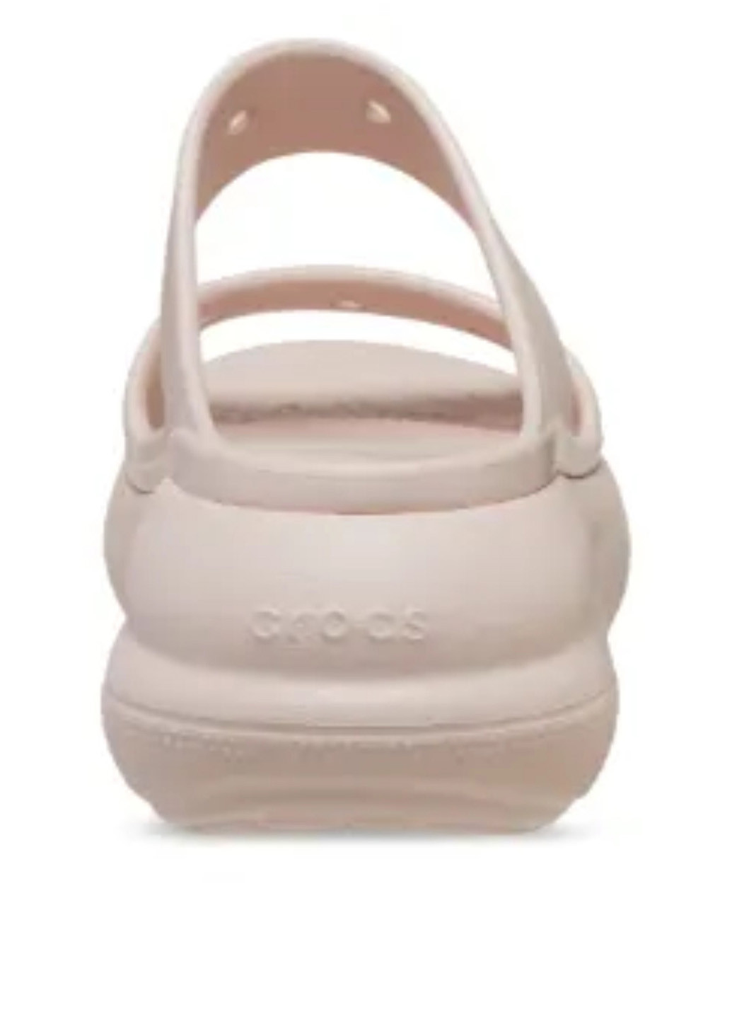 Пудровые шлепанцы Crocs с перфорацией