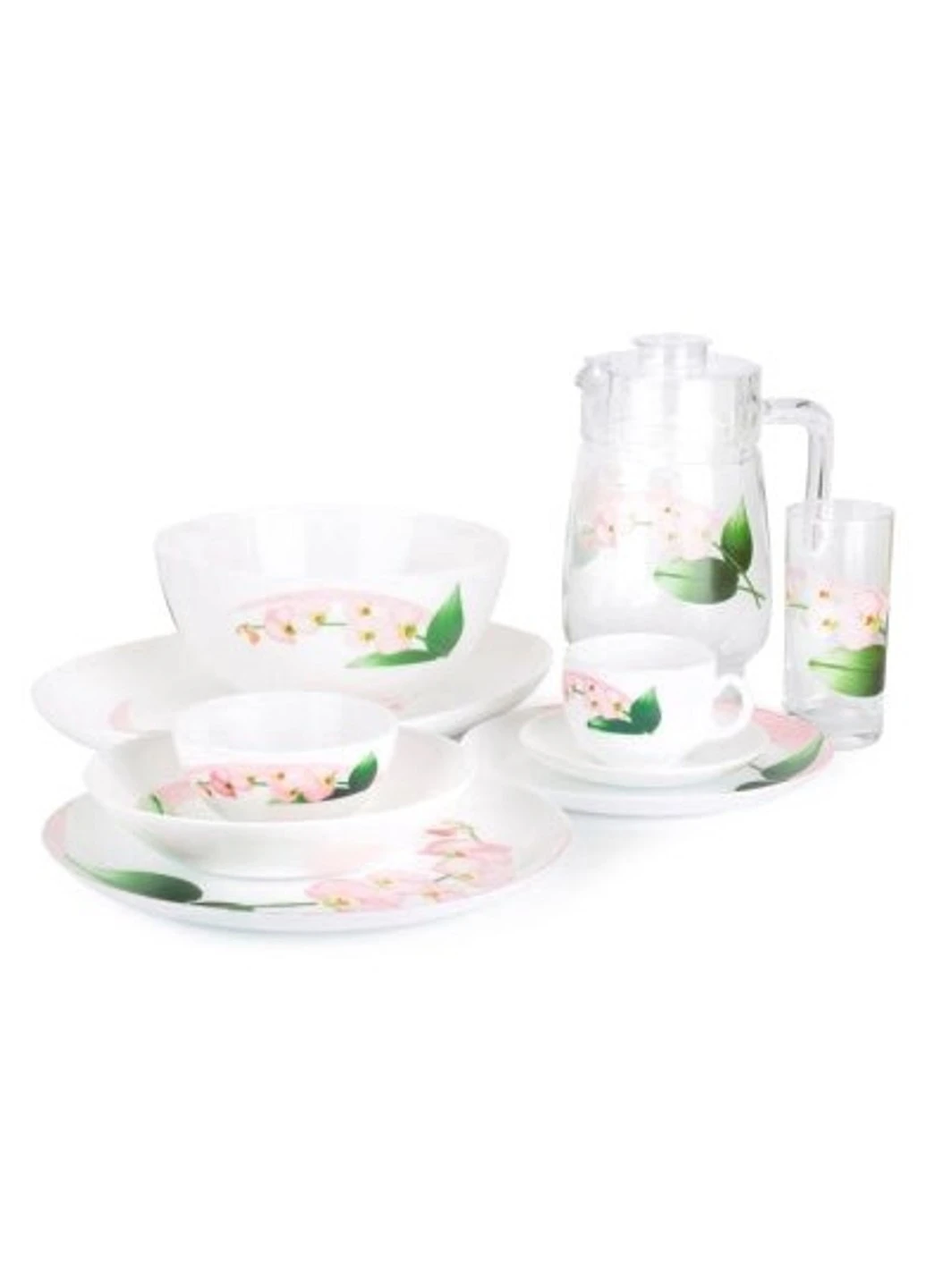 Столовий сервіз Diwali Pink Orchid 46 предметів Luminarc (254453740)