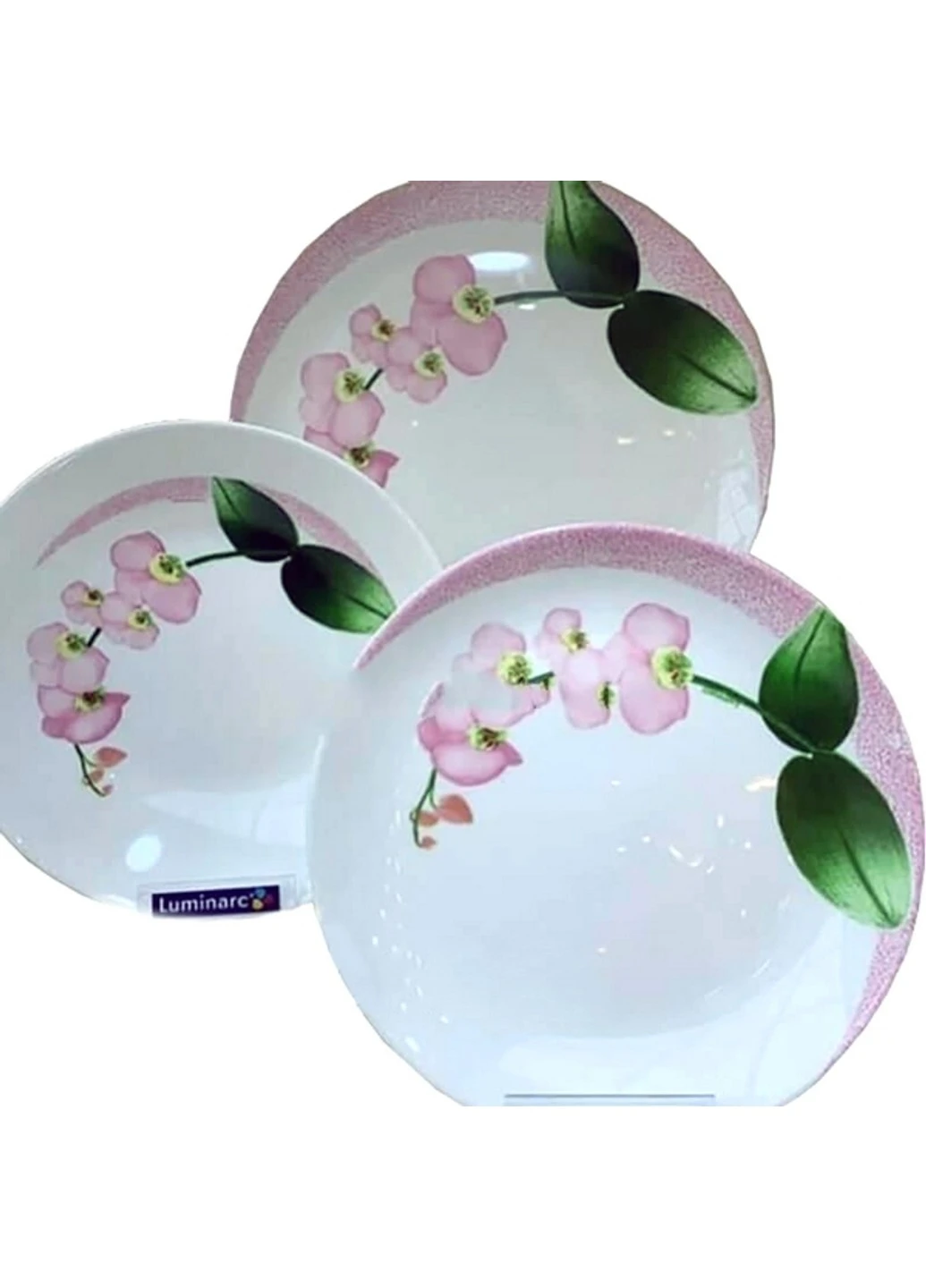 Столовий сервіз Diwali Pink Orchid 46 предметів Luminarc (254453740)