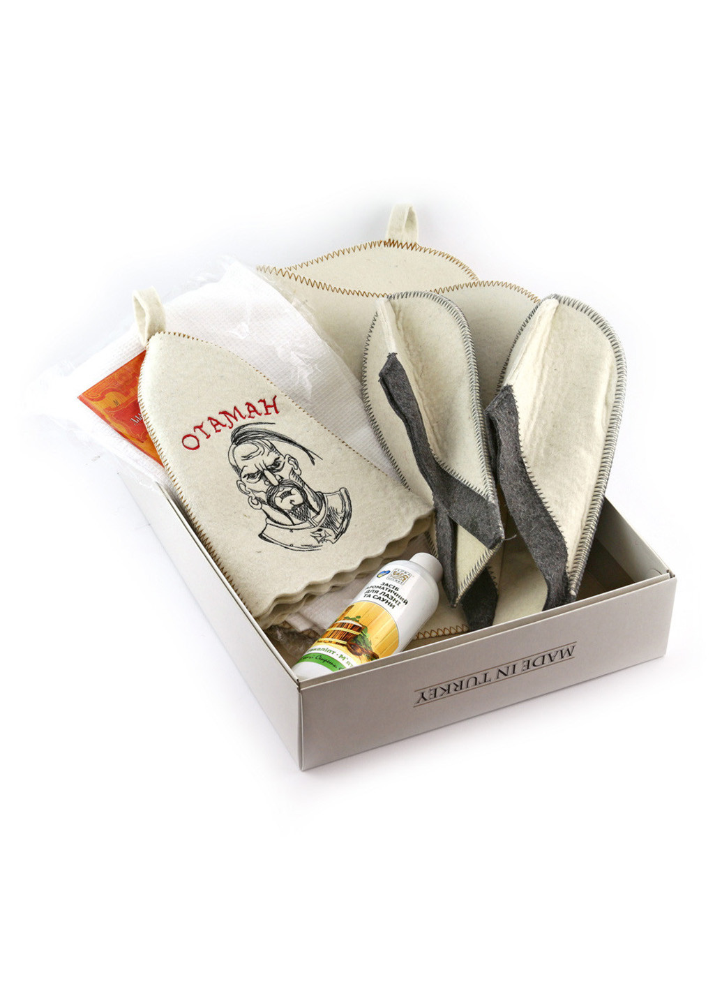 Подарочный набор для сауны Отаман, 5 предметов Luxyart (219904977)