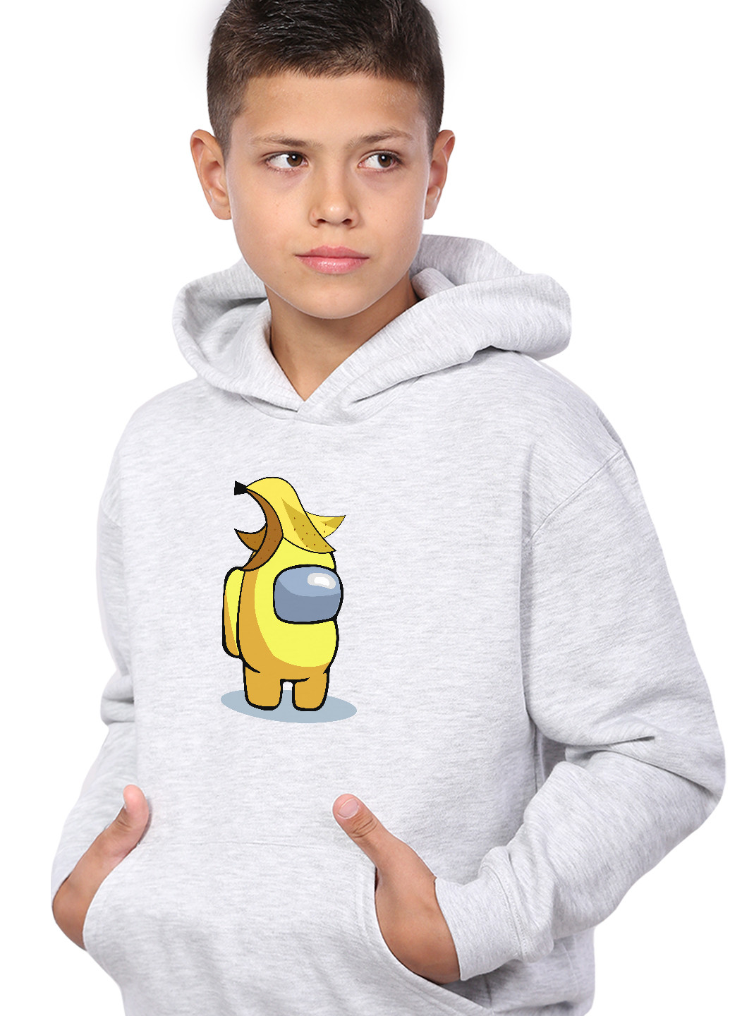 Худі для хлопчика Амонг Ас Жовтий (Among Us Yellow) Кенгуру дитячий (9298-2416) MobiPrint (219027796)