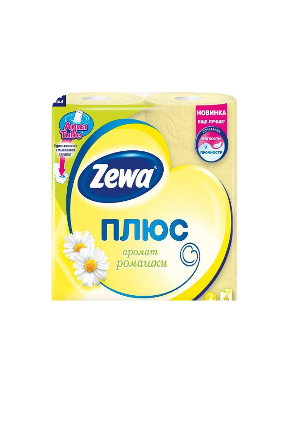 Туалетний папір Плюс Жовта, 2сл, 4 шт. Zewa (213369585)