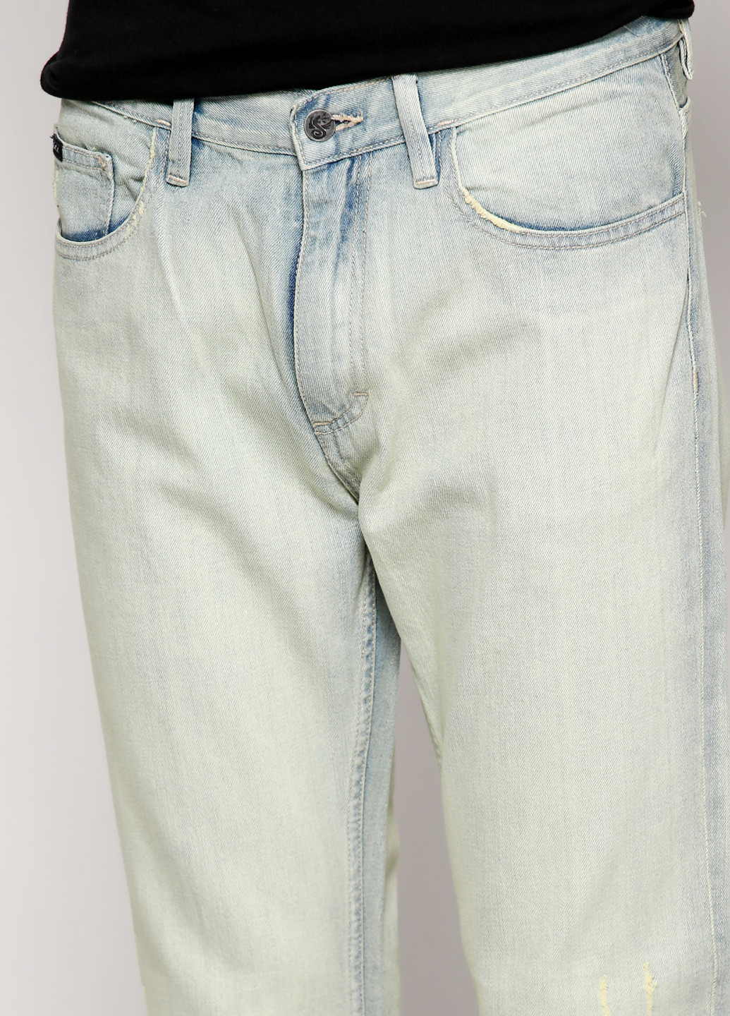 Голубые демисезонные прямые джинсы RVCA