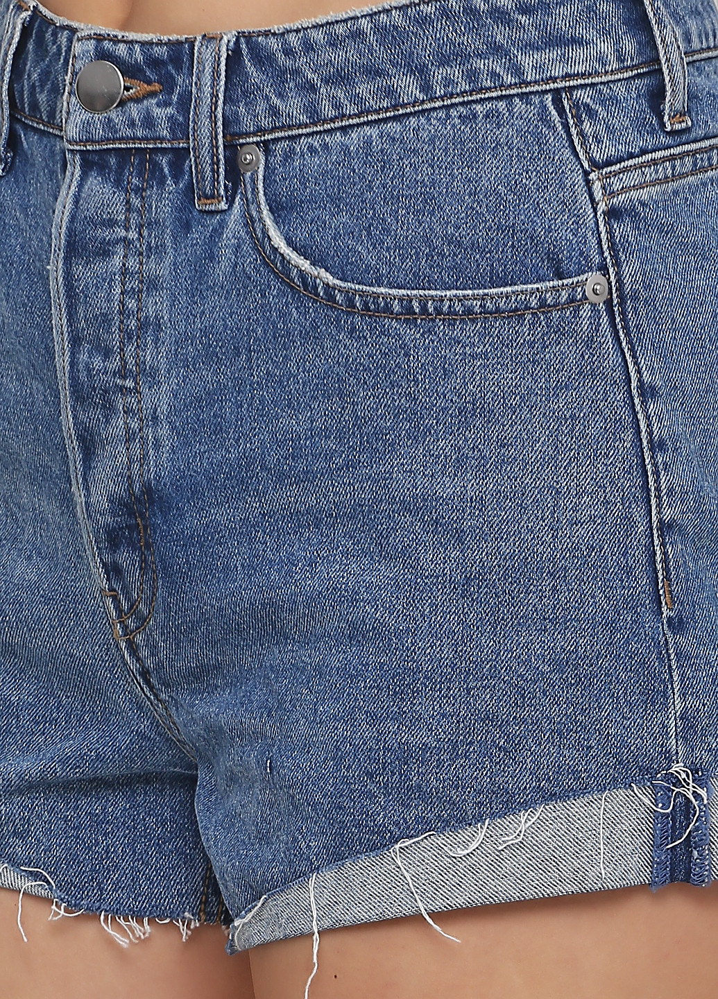 Шорти H&M однотонні світло-сині джинсові