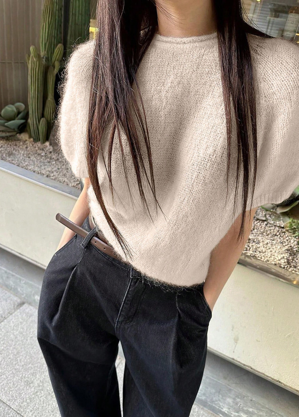 Кремовый демисезонный джемпер джемпер SHEIN