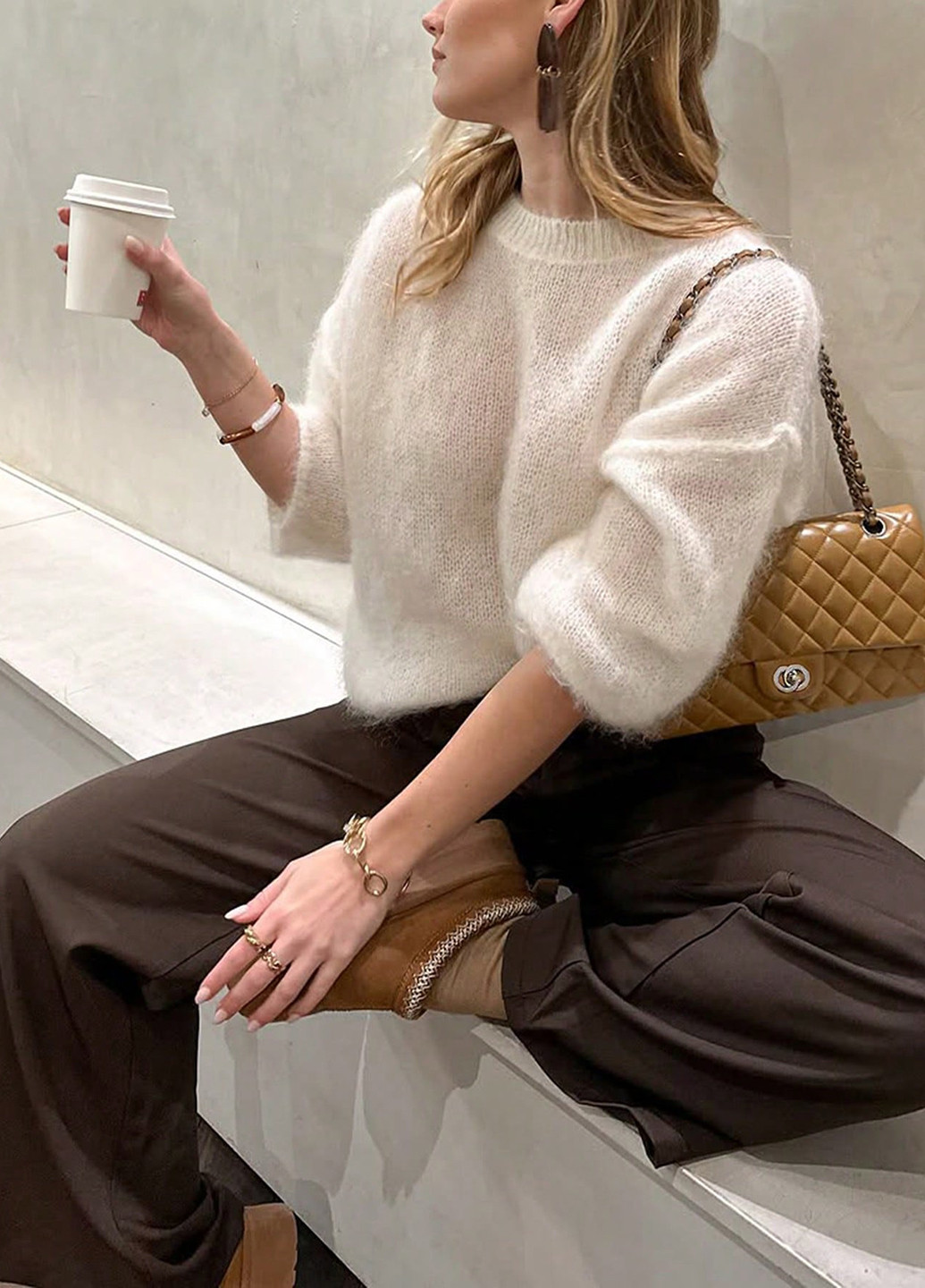 Кремовый демисезонный джемпер джемпер SHEIN